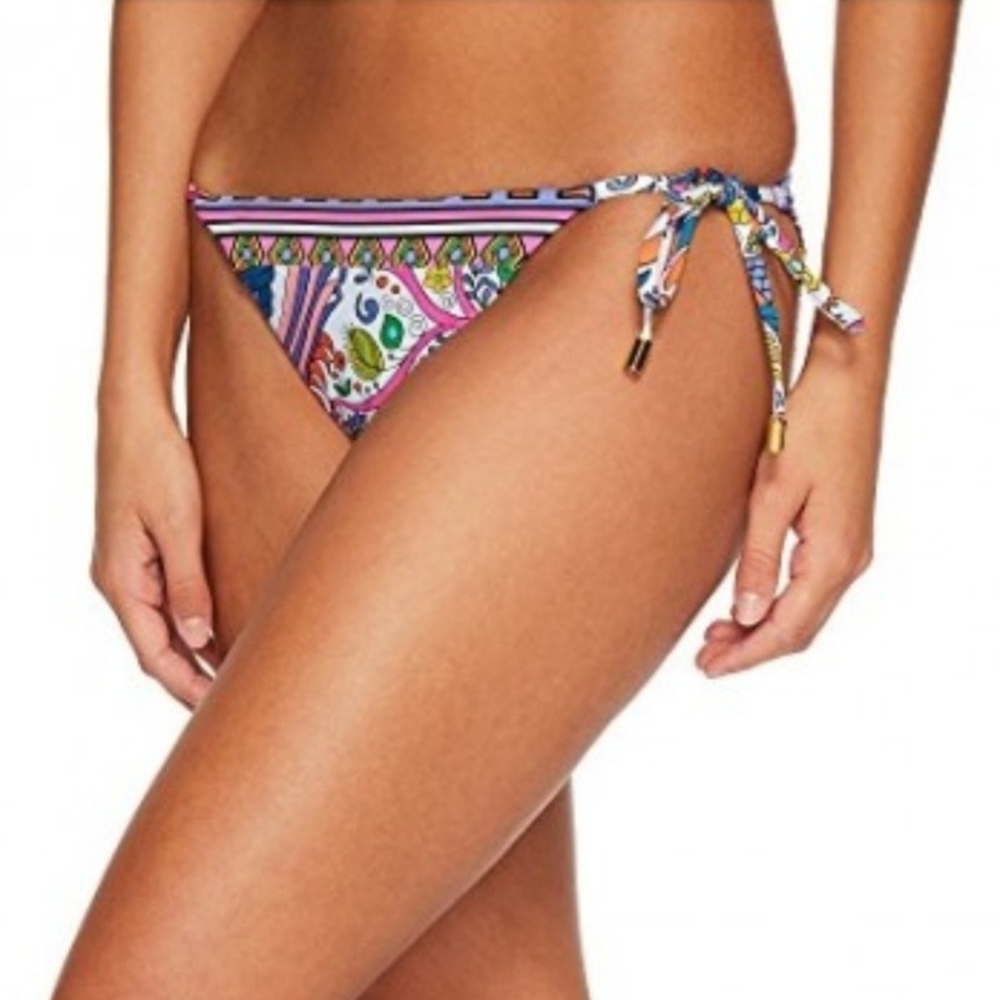 Trina Turk Jungle Beach Tie Side Pant Bikini Bottoms - Picture 13 of 16